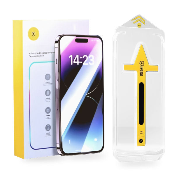 ShieldPro - Película de Vidro Com Cobertura Total e Tecnologia de Auto Aplicação Sem Bolhas