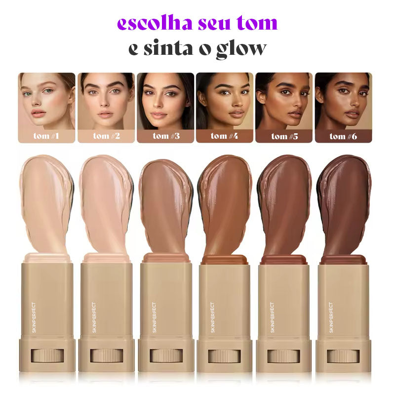 SkinPerfect - Base Sérum em Bastão Que Uniformiza, Hidrata e Cobre Imperfeições De Forma Natural