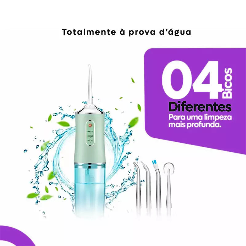 WaterJet - Limpador Bucal Que Limpa e Remove Placas Dos Dentes Através De Água Pressurizada